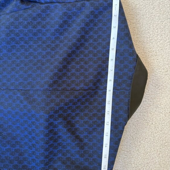 Ben Sherman Blue/Black Geometric Print Smoking Tuxedo Dinner Jacket 38R - Picture 6 of 7